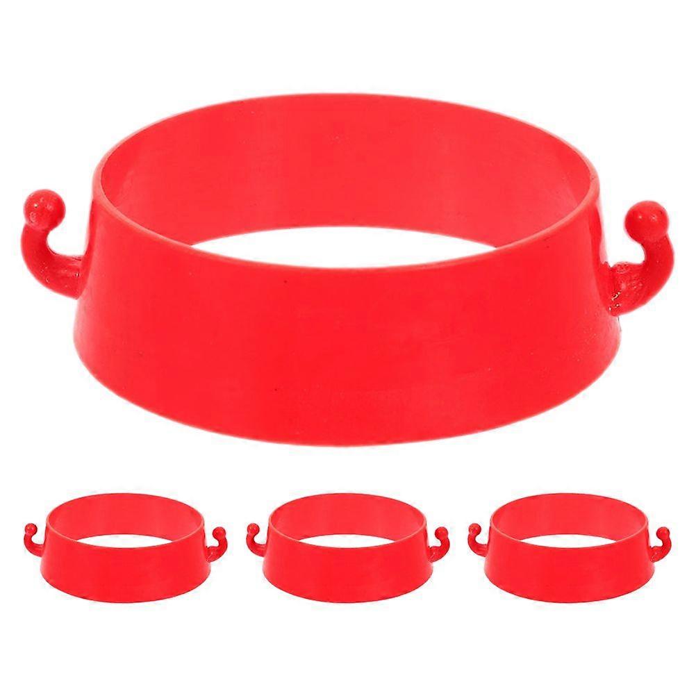 4pcs Traffic Cone Connector Kit Plastic Ring For Safety Cones Easy Installation Ideal For Road Construction Parking Management And Traffic Control