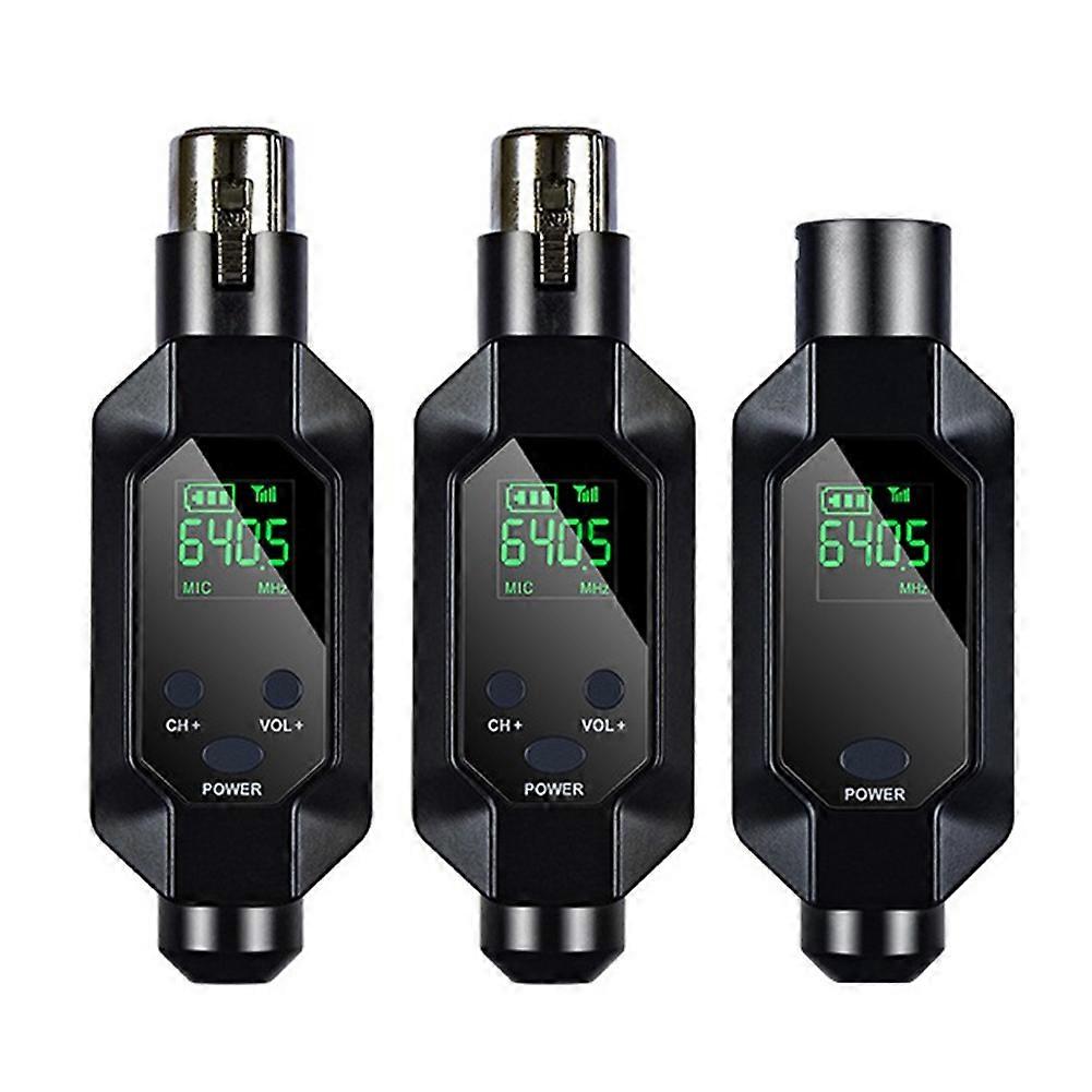 Wireless Microphone Converter XLR Transmitter and Receiver for Dynamic Microphone Guitar Receiver Transmission Adapter