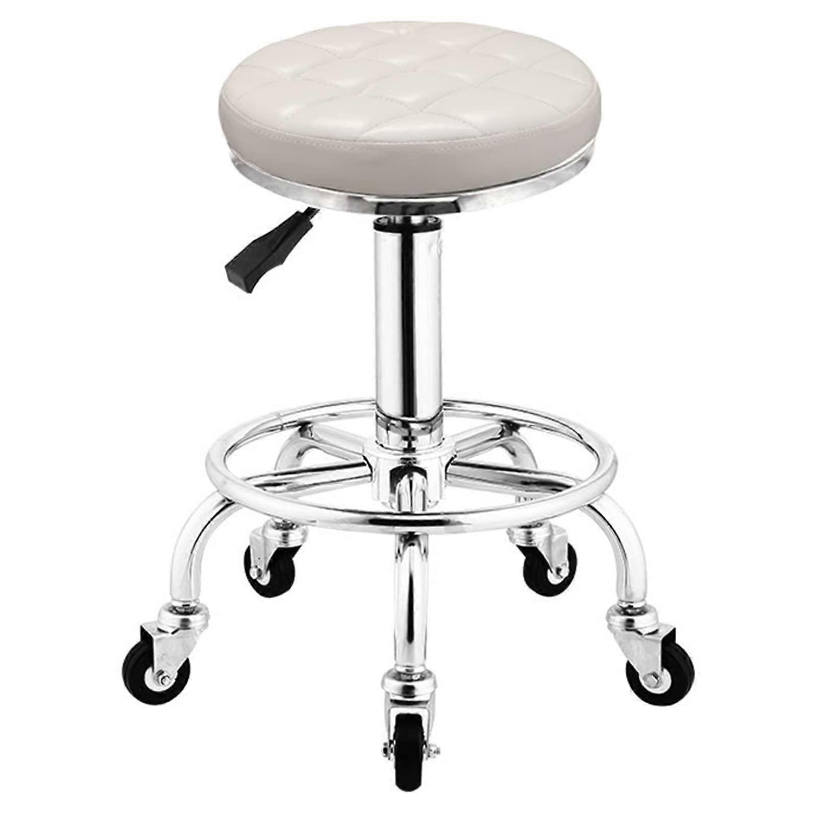 Modern Home Beauty Salon Bar Stool Swivel Chair Seat Cushion Height Adjustable 4560 Cm White