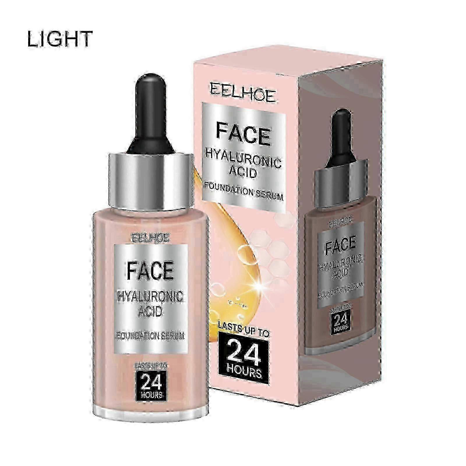 Eelhoe Foundation Concealer Fades Acne Fine Line Black Spot Moisturizing Skin Rejuvenation Uniform Skin Color Anti-Aging Essence -Light Brown