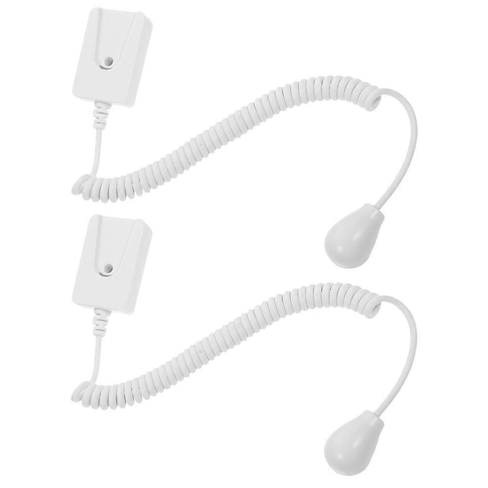 Remote Cord Leash Tether Retractable Cable with Adhesive Hook Anti-Loss Security Stretchable Holding Small Items 2Set
