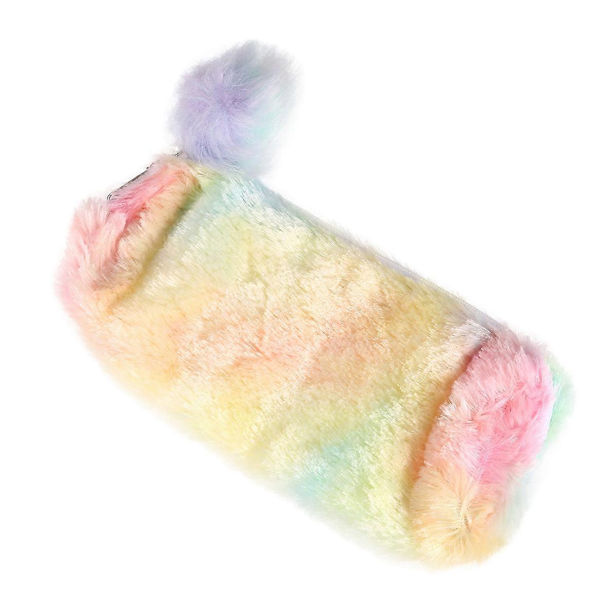Pencil Case Plush Pencil Bag for School Use 2Pcs Large Capacity Organizer