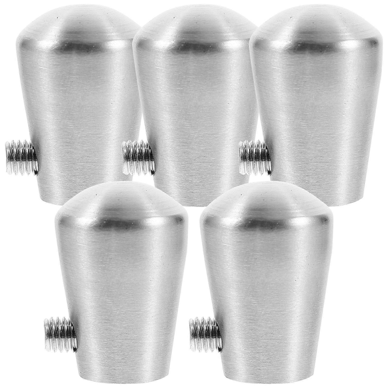 Silver Stainless Steel Handrail End Caps for Hand Rail Usage 15Pcs Pack