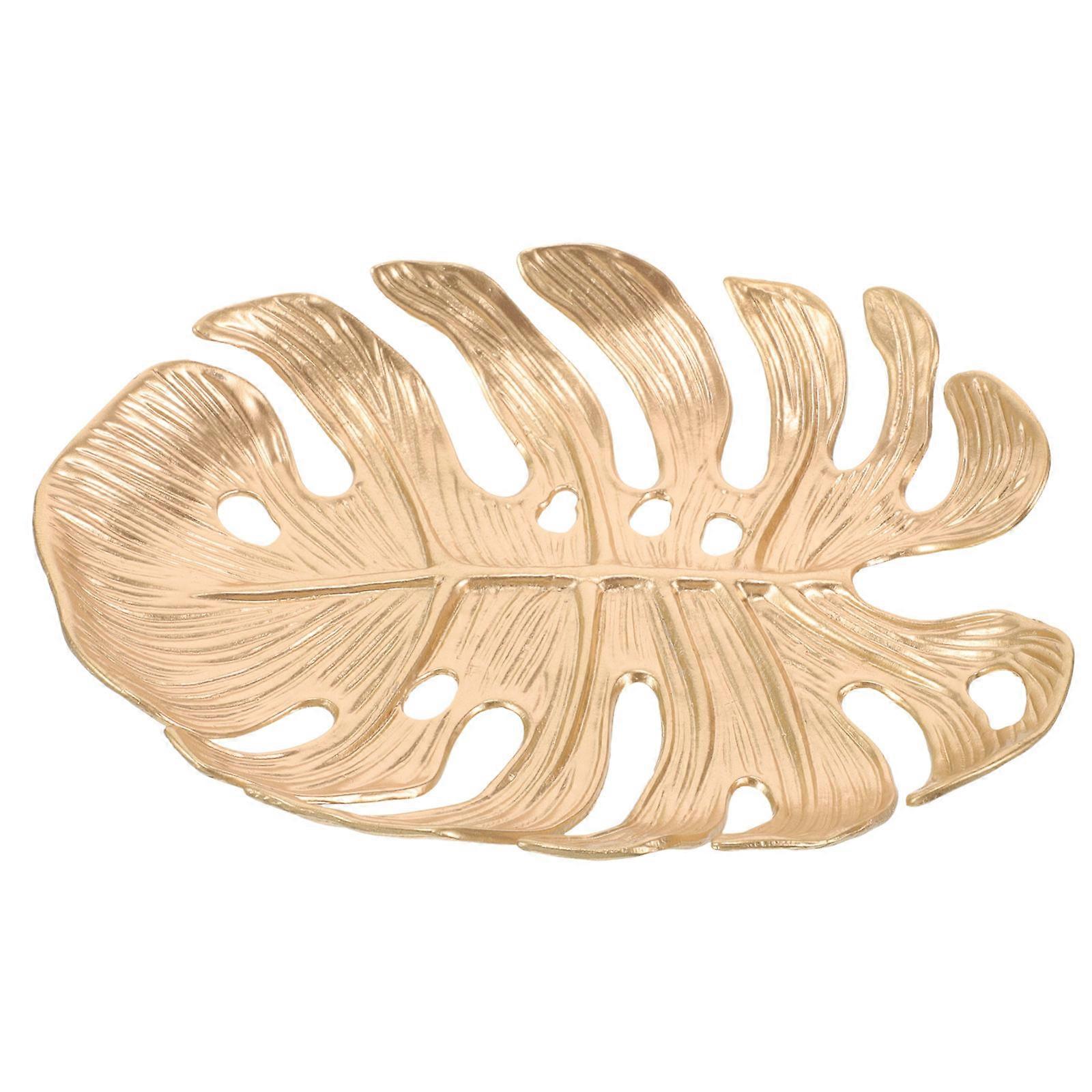 Leaf-Shaped Jewelry Display Plate For Keys And Accessories In Durable Material 2Pcs