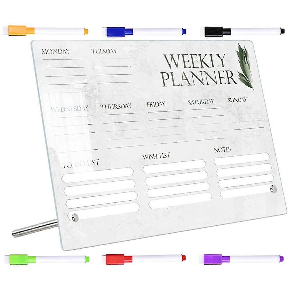 Reusable Weekly Write Board For Home Use 11.79X7.86X0.12in Simple Design 2 Sets
