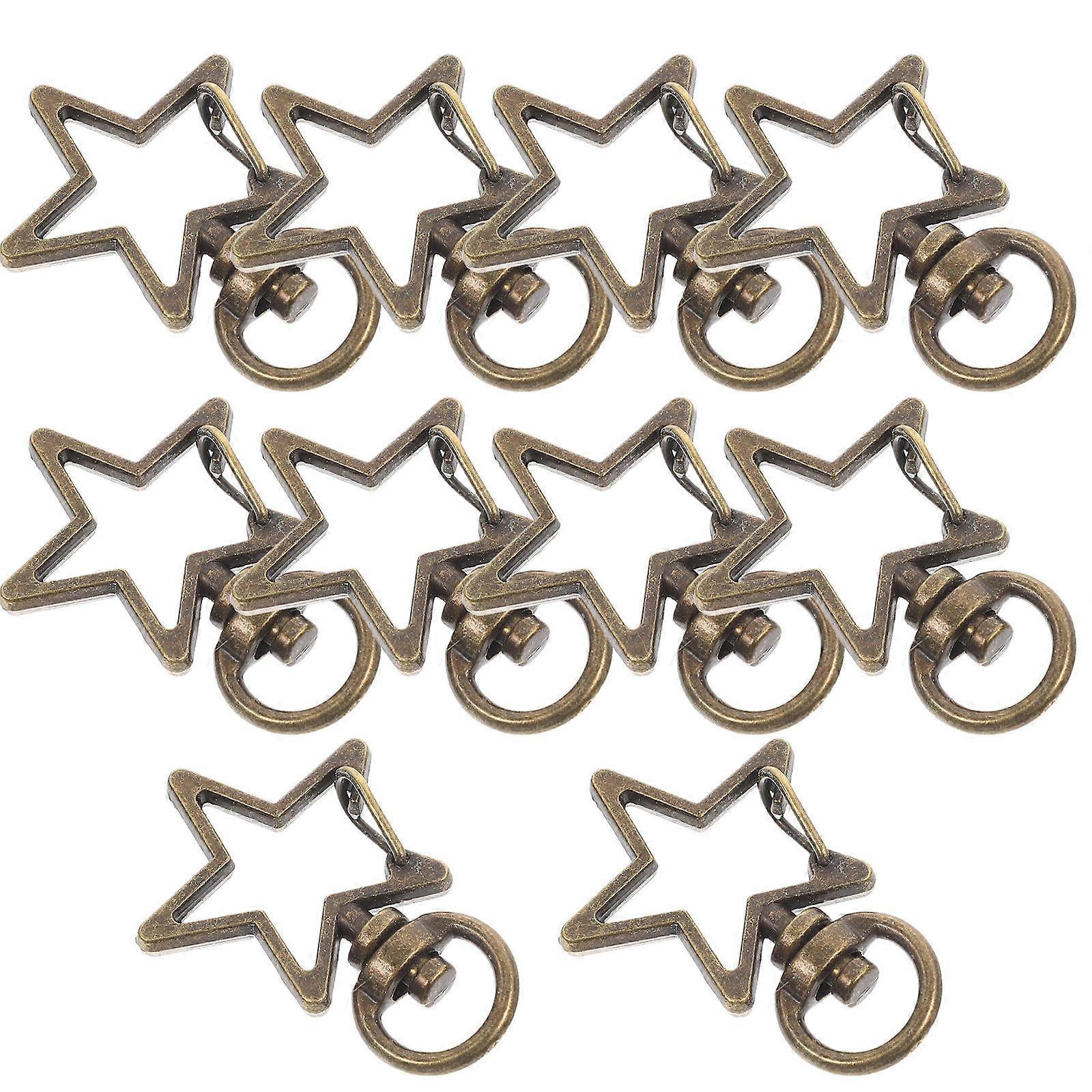 Keyring Clips Key Buckle Diy Crafts Heart Shape Zinc Alloy Snap Hook Durable 10Pcs