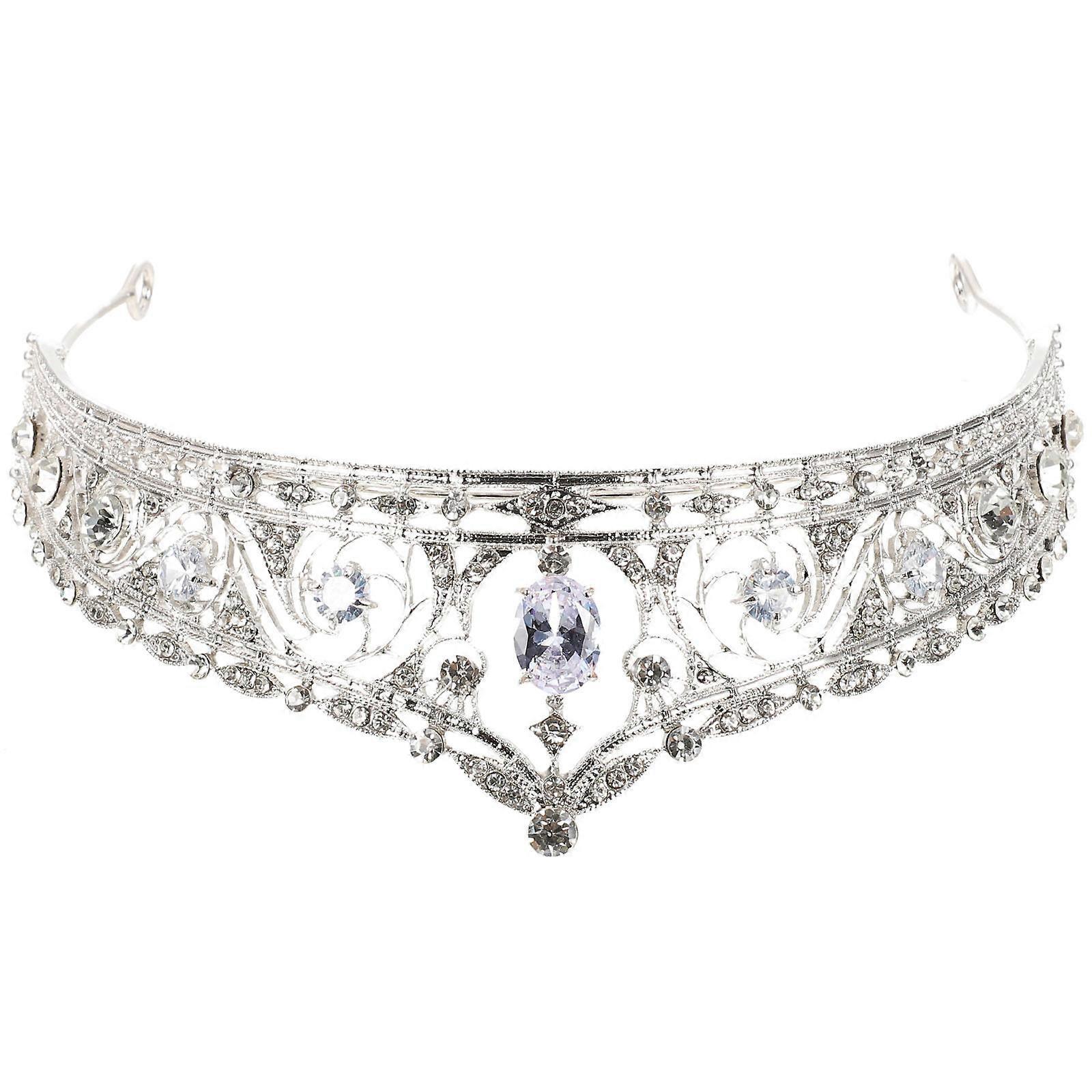 Elegant Tiara For Bride 4Pcs Classical Crown Shape Suitable For Party Wedding And Special Occasions