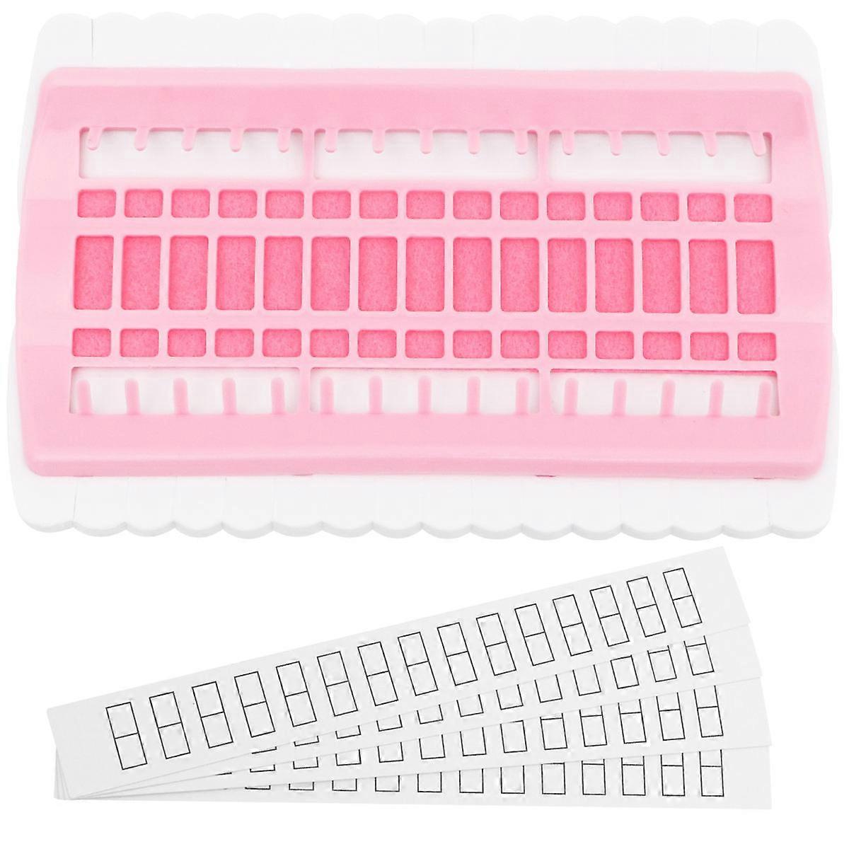 Thread Project Card Cross Stitch Thread Organizer for 3Pcs Pink Plastic