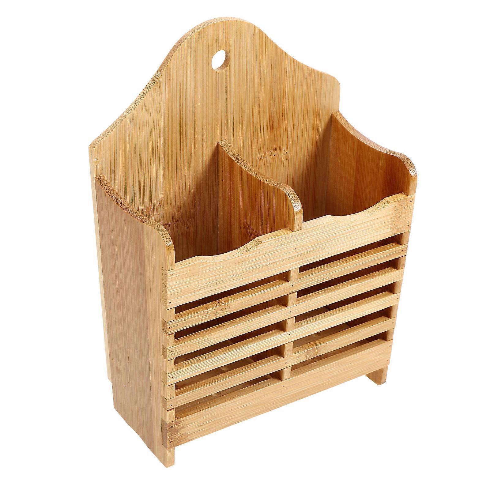 Chopsticks Holder 5Pcs Compact Bamboo Drying Basket For Travel And Kitchen Use Featuring A Space-Saving Design