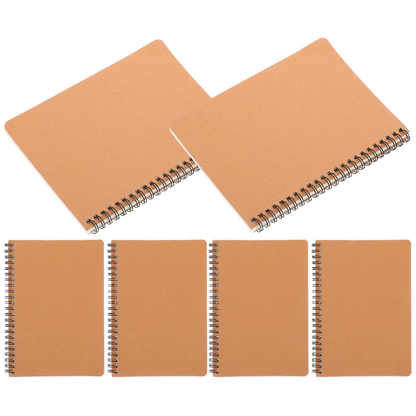 Spiral Notebooks 10Pcs Blank Page Journaling Notebooks Student Office Use Chocolate Writing Quality