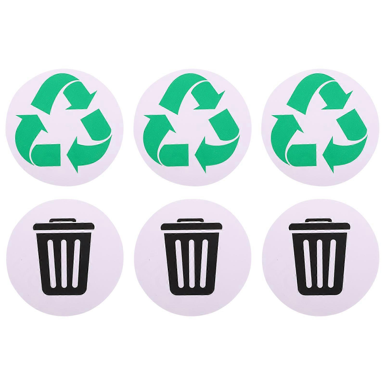 Waste Sorting Stickers Garbage Classification Sign for Decoration 30Pcs
