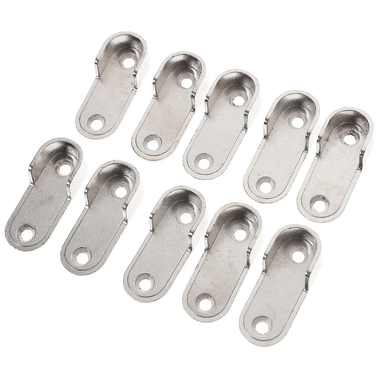 Closet Rod Holders Silver Brackets for Closet Rod Support 20Pcs Set