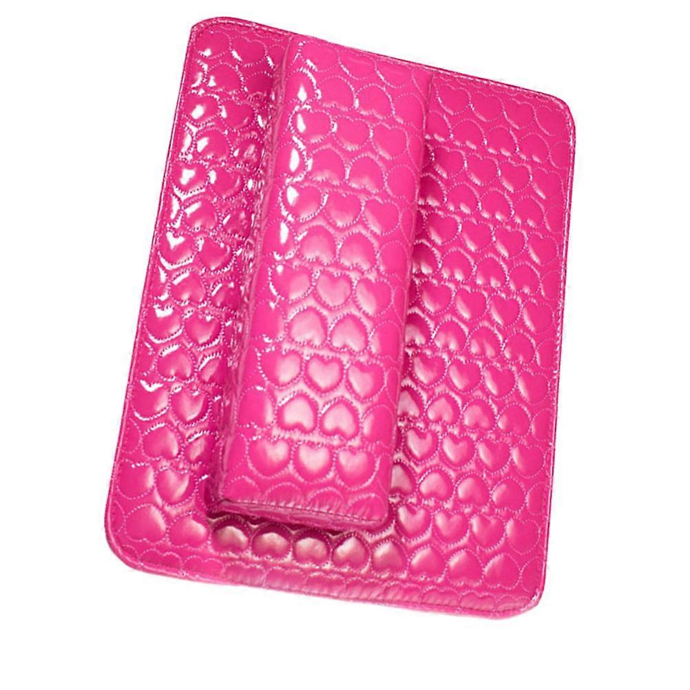 Manicure Hand Rest Cushion Pillow for Nail Art 2Sets Rosy Color