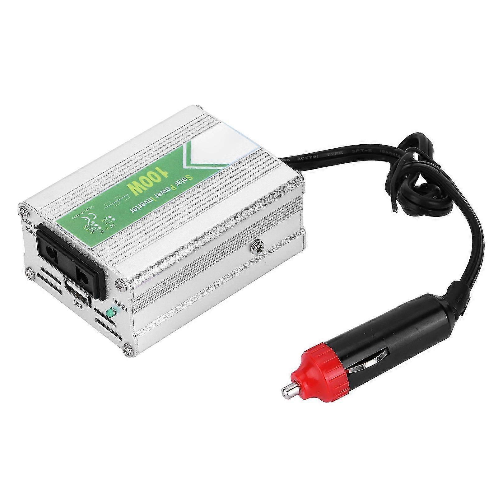 100W Car Power Voltage Inverter DC12V to AC220V Correction Waves with LED Indicator