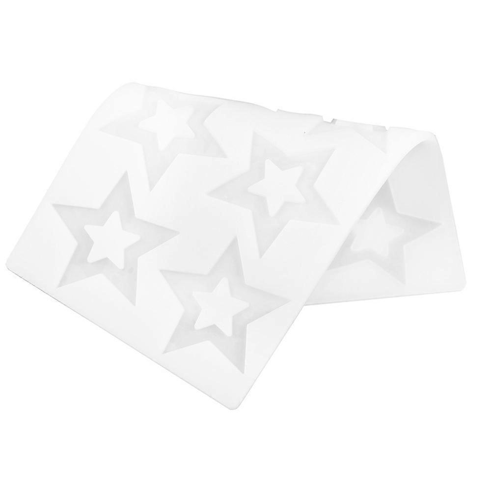 Five-Star Mold for Chocolate Making 2Pcs White Silicone Candy Mold