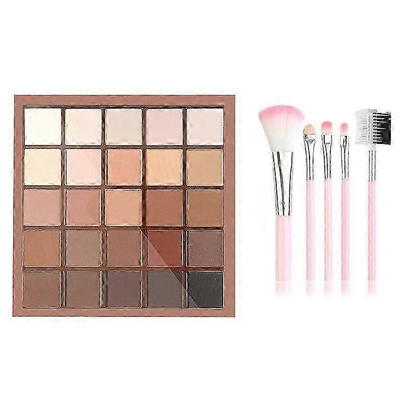 25 Color Magic Lucky Cube Chocolate Full Matte Daily Multifunctional Earth Color Milk Tea Brown Eyeshadow Palette