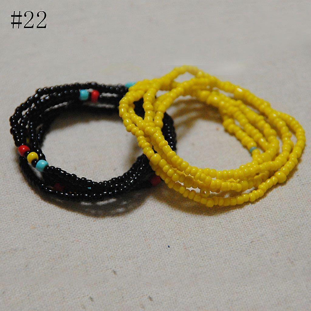 Decorated with simple double-layer handmade beaded body chain versatile