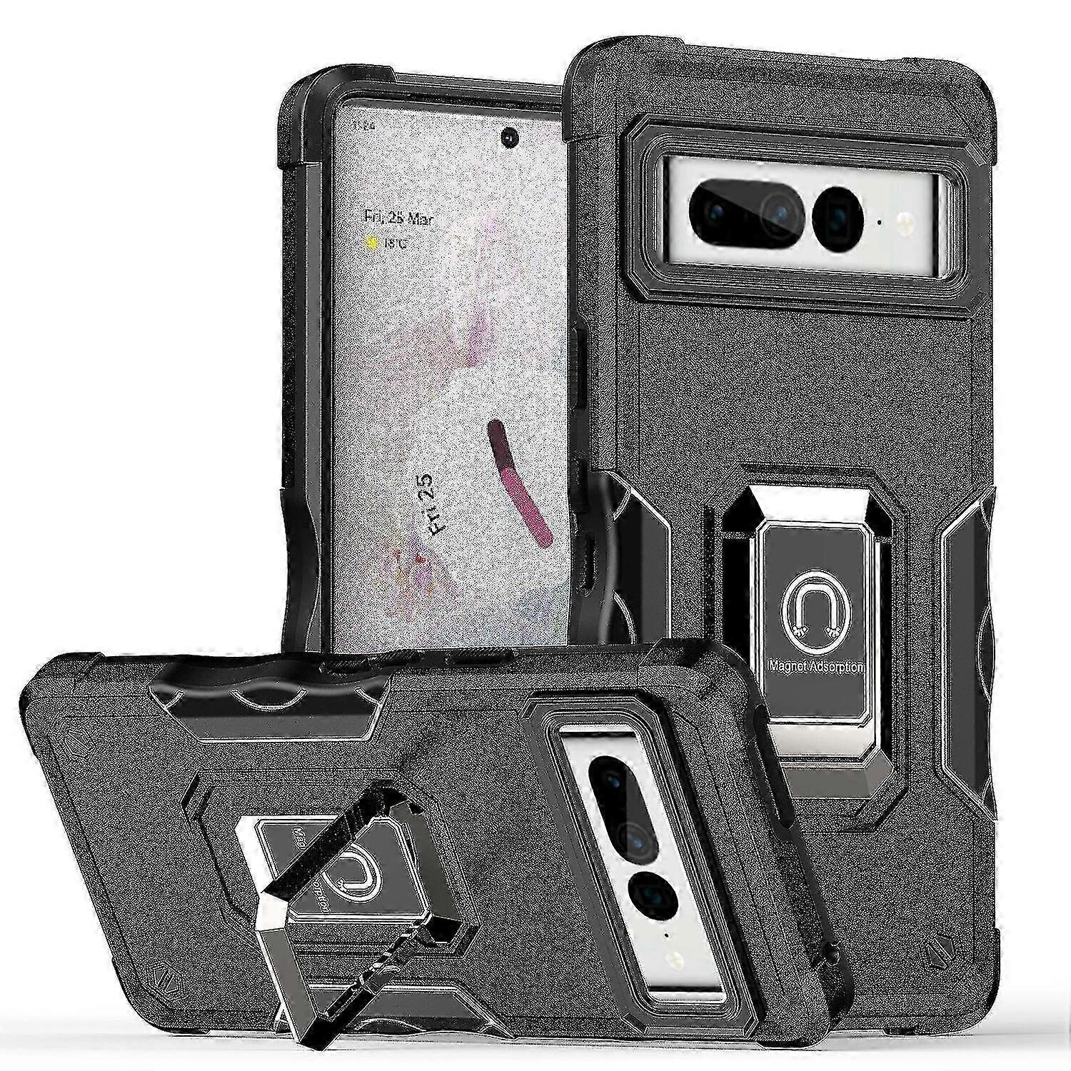 2025 Case for Google Pixel7 Pro Shockproof Magnetic With Ring Holder