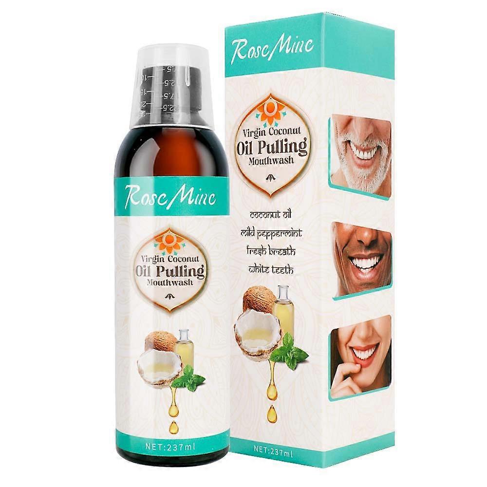 Collutorio all'olio di cocco, pulisce a fondo le gengive, antibatterico, deodorante, alito fresco, collutorio all'olio di cocco, collutorio all'olio di cocco/237 ml