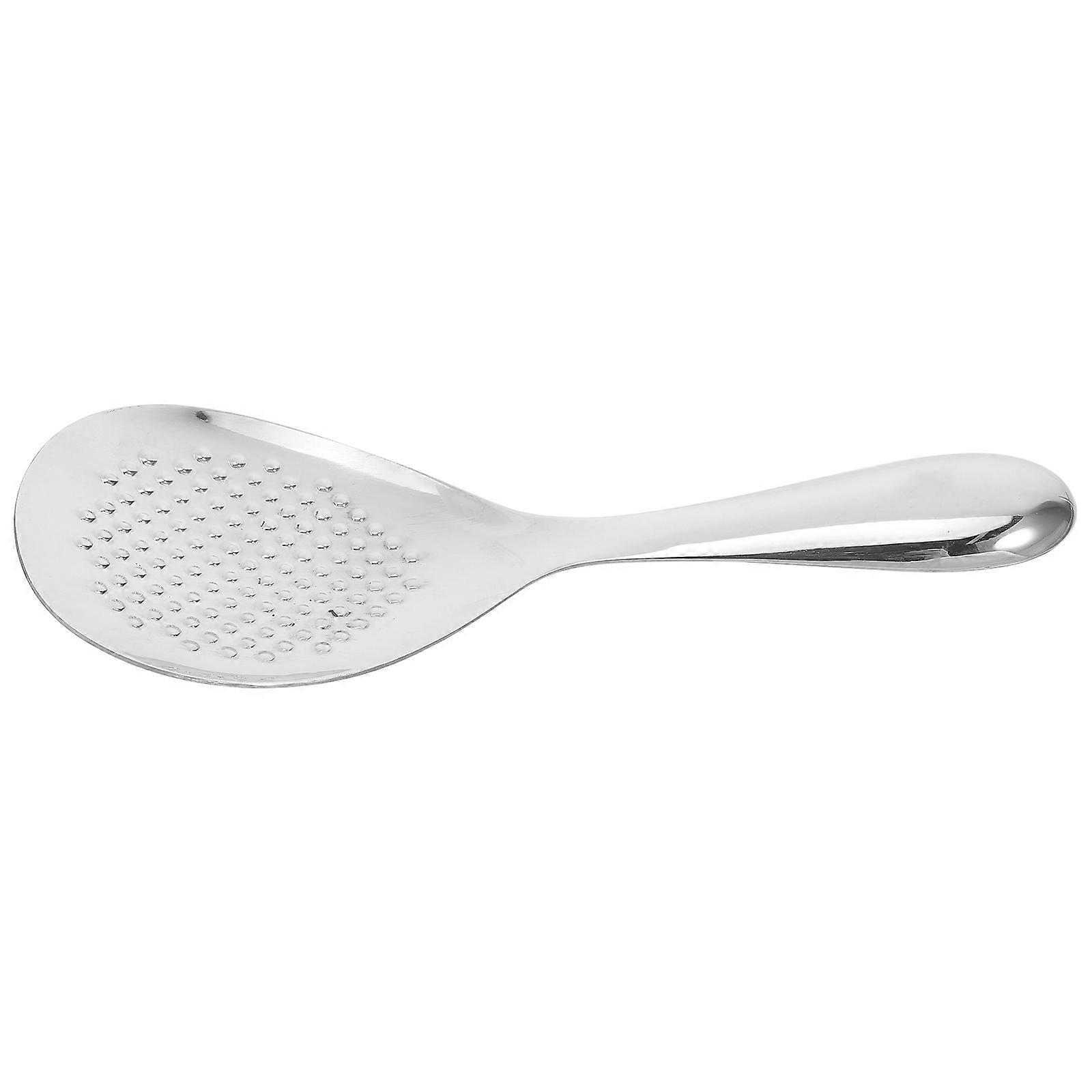 Silver Stainless Steel Rice Spoon Paddle for Kitchen Use Durable