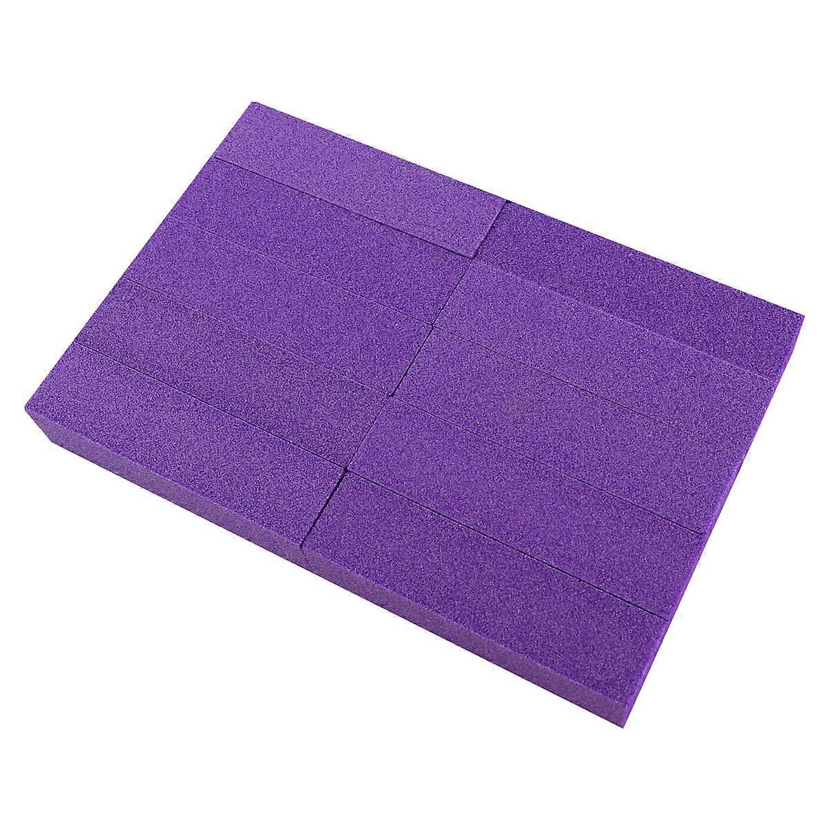 Four Sided Nail Buffer File for Filing Nail Polishing Block 30Pcs Purple