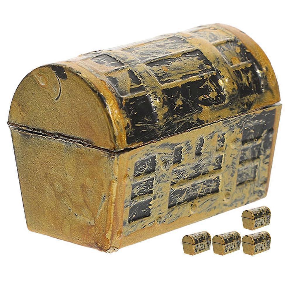 Rectangular Mini Treasure Box 25 Pcs Great Gift For Collectors And Gift Recipients Golden Simple Design Ideal For Activities