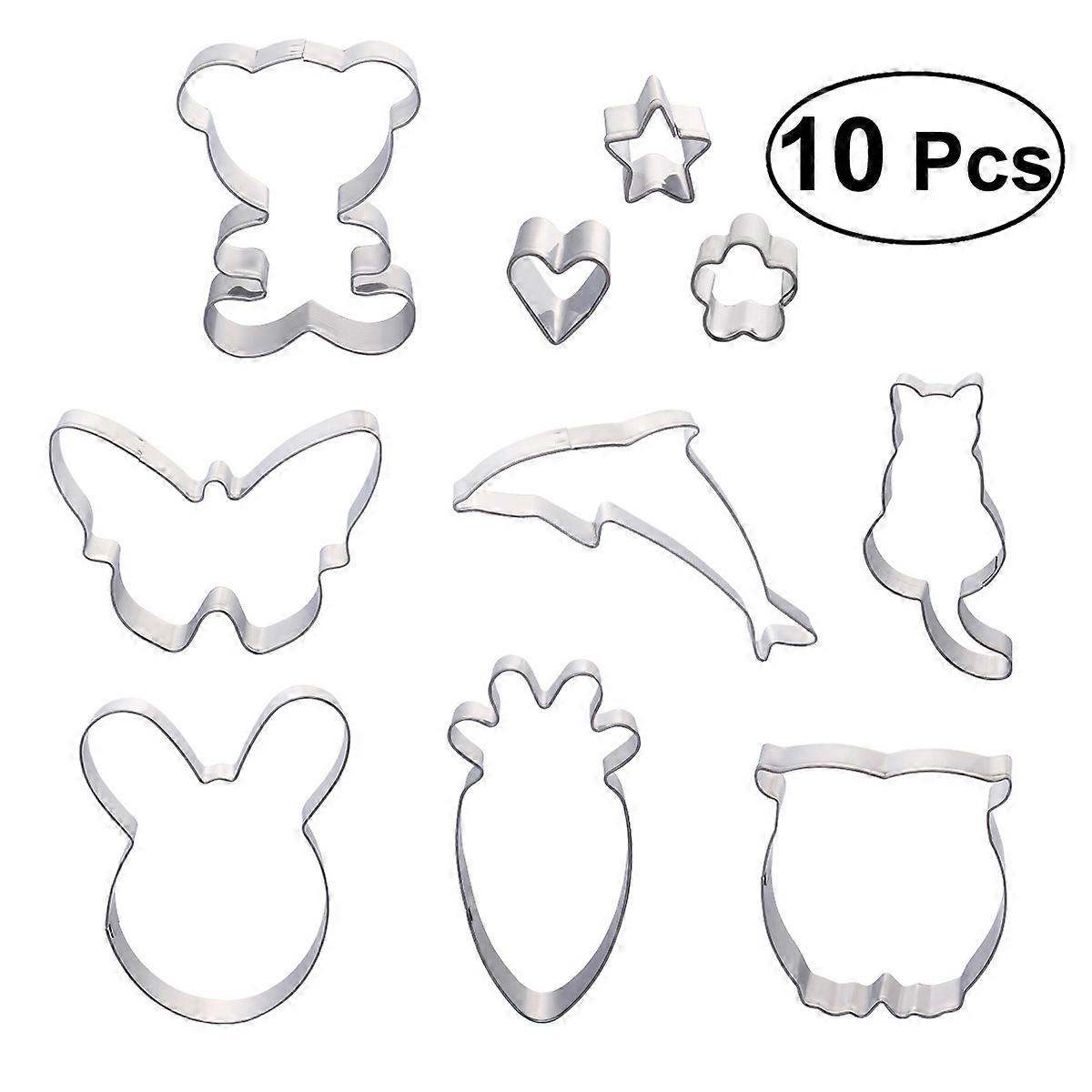 Stainless Steel Cookie Cutters Kit with Rabbit Shape for Cookie Making 10Pcs