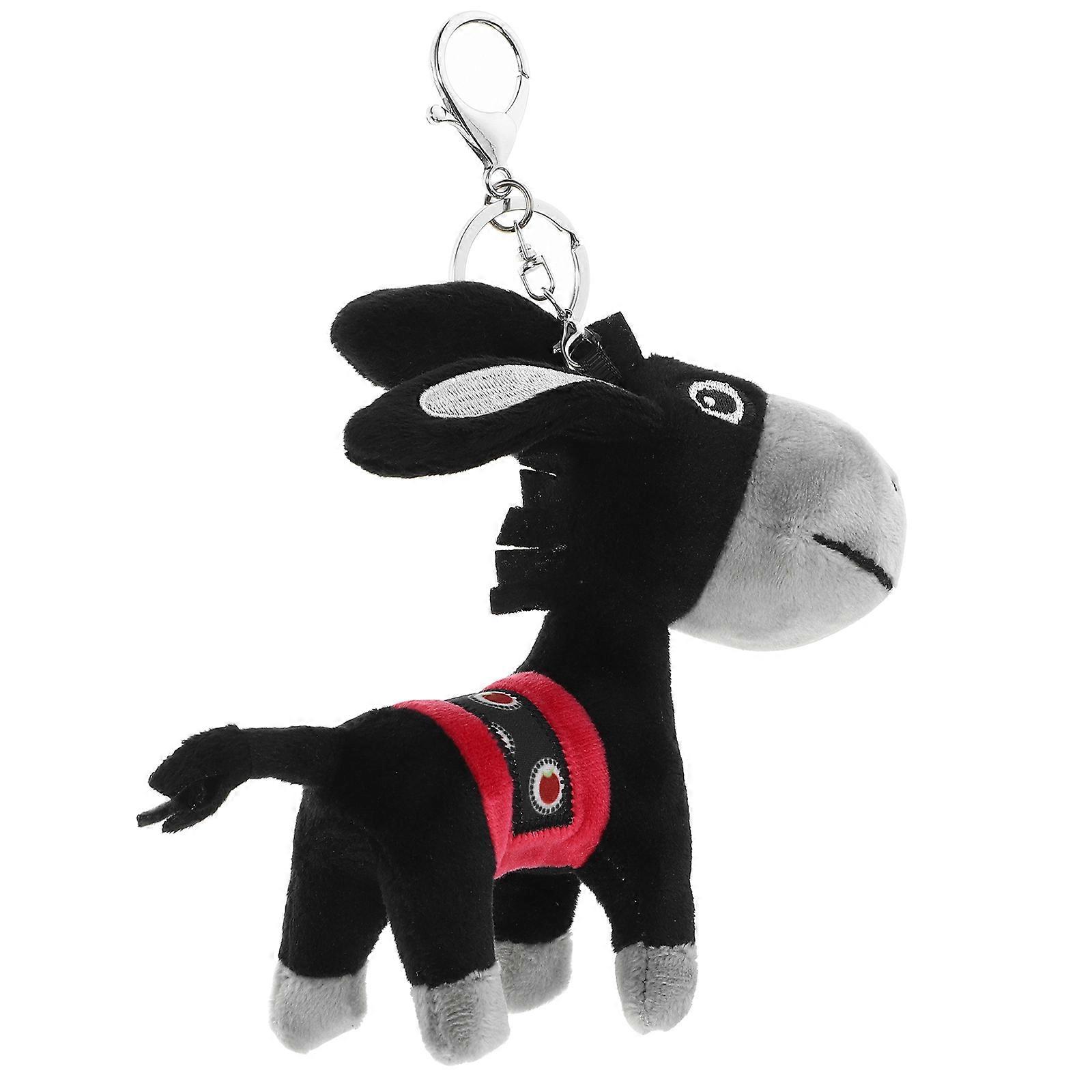 Donkey Pendant for Decor 5Pcs Plush Stuffed Donkey Keychain Set