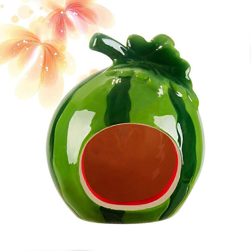 Ceramic Hamster House Watermelon Design for Summer Cool