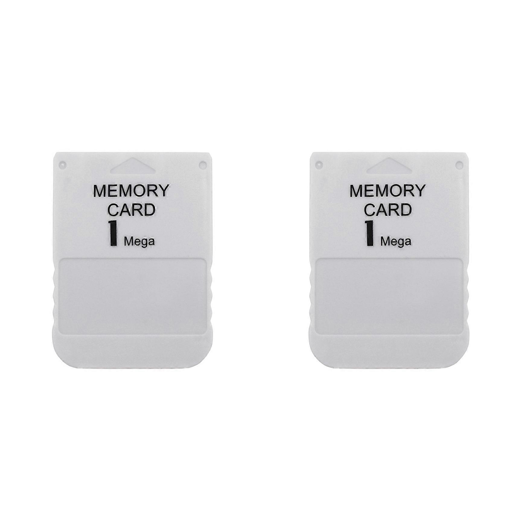 2X for 1 Mega Memory Card for PS1 PS One for Playstation 1 Game Console Save Game Data Saving Progress 1MB Memory Card