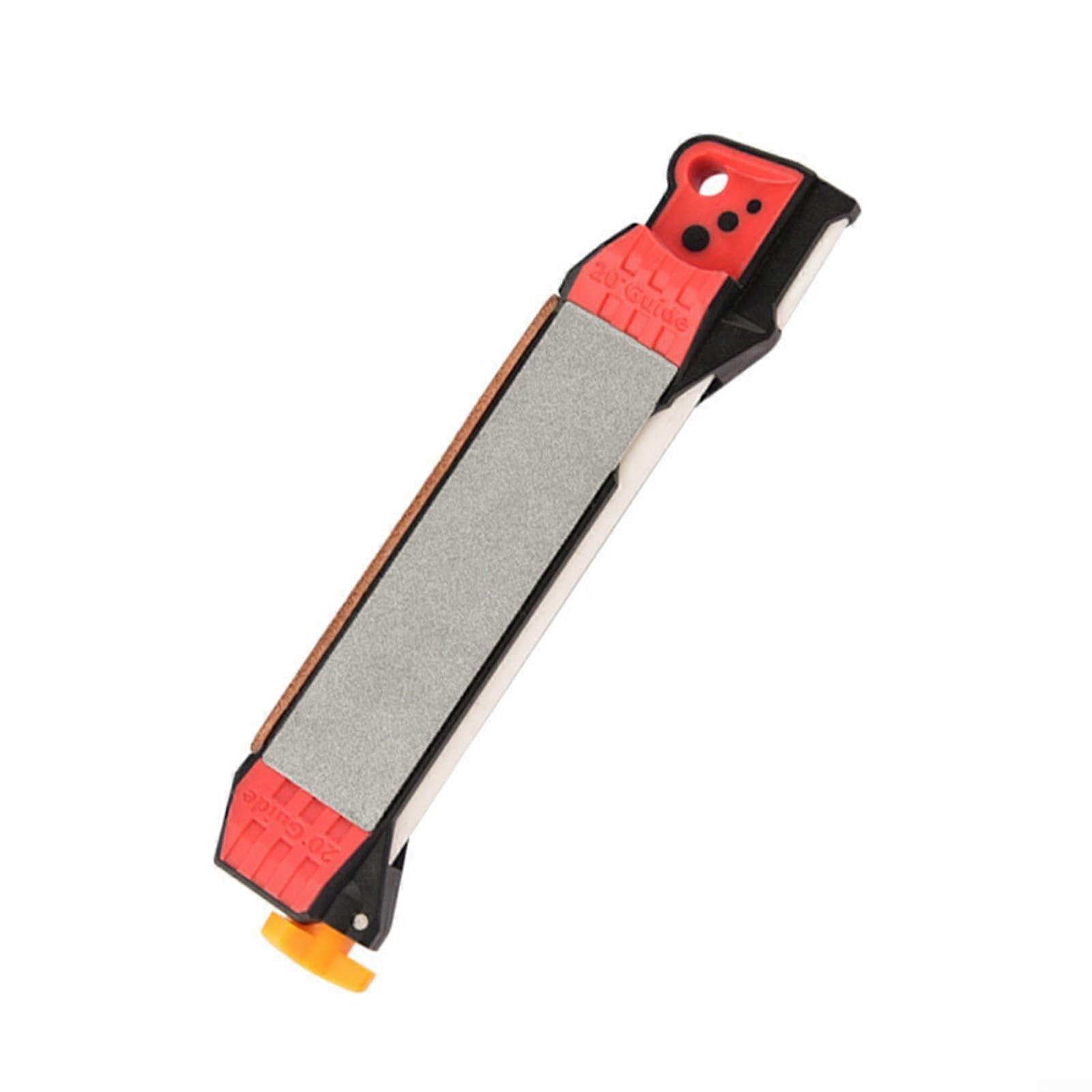Effortless Sharpening Tool for Knives Used in Camping and Culinary Activities Red Knife Sharpening Camping Use