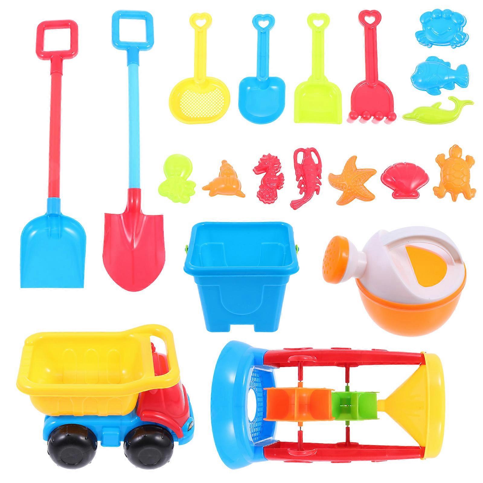 Seaside Plaything 1 Set for Kids Assorted Color Beach Toy with Car Design for Socialization Enhancement