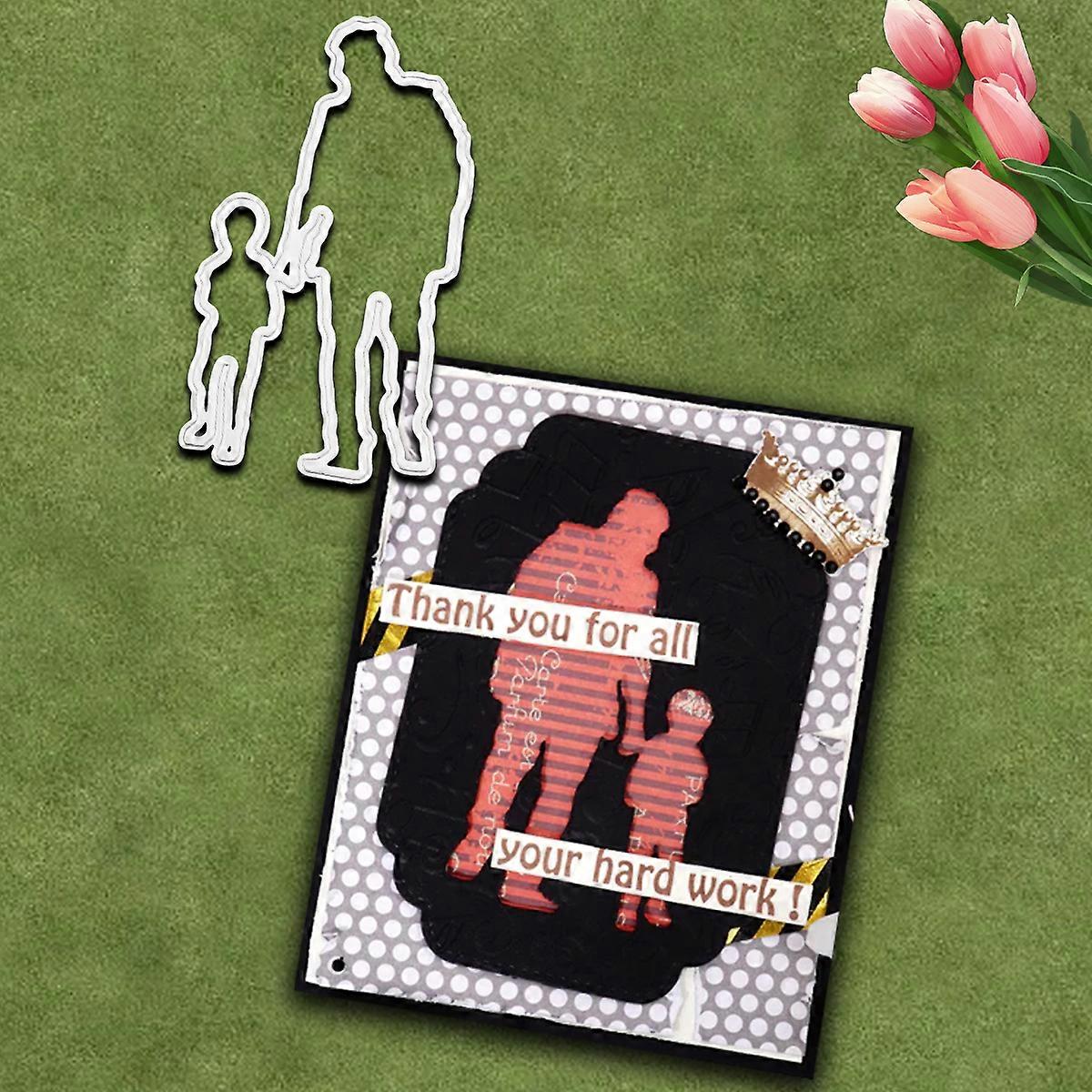 1PC Dad and Son Metal Cutting Dies Die-cut Crafts Stencil Tool for DlY Handmade Scrapbook Cards