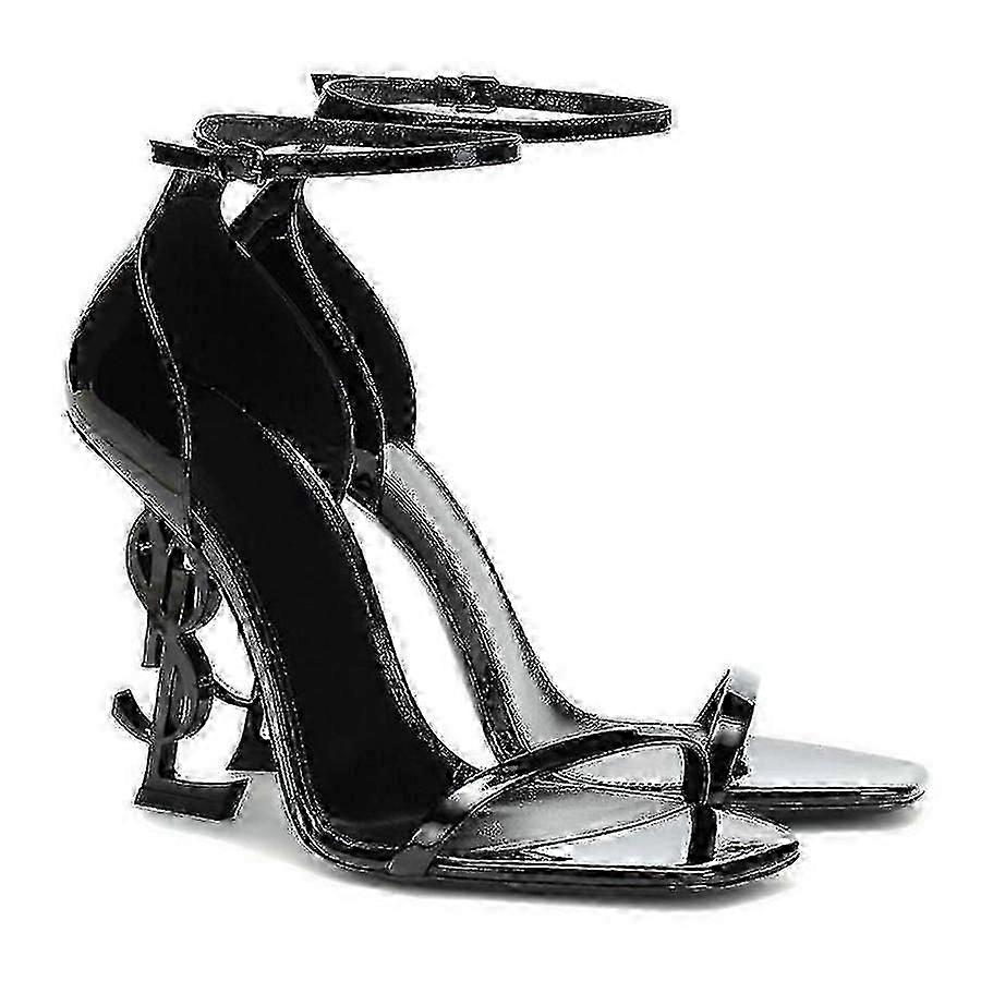 Sandale cu toc stiletto pentru femei, cu vârf pătrat și toc super înalt