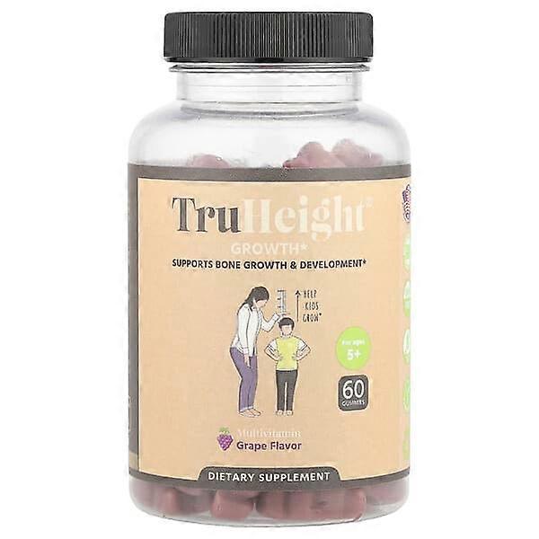TruHeight, Growth Gummies, Multivitamin, For Ages 5+, Grape, 60 Gummies