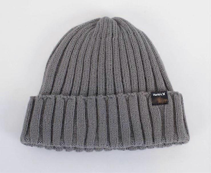 Hurley Avalon Fleece Cuff Beanie Knitted Grey