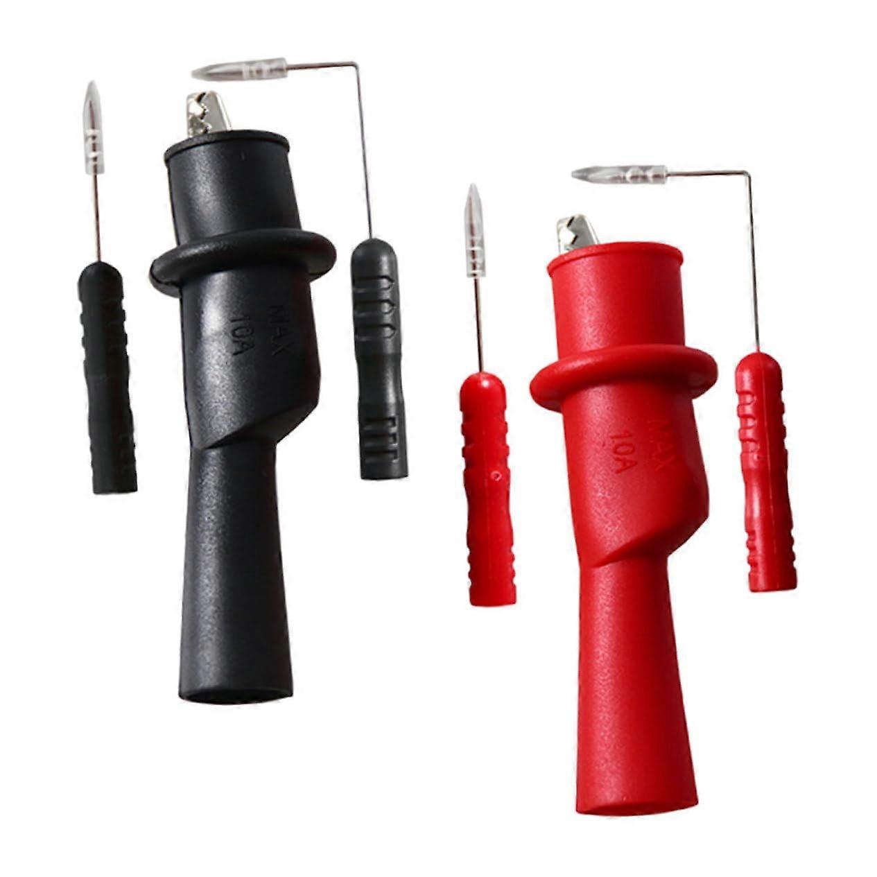 Professional Multimeter Test Probes Kit Automotive Wire Piercing Clips Steel And Rubber Compatible With Multimeters