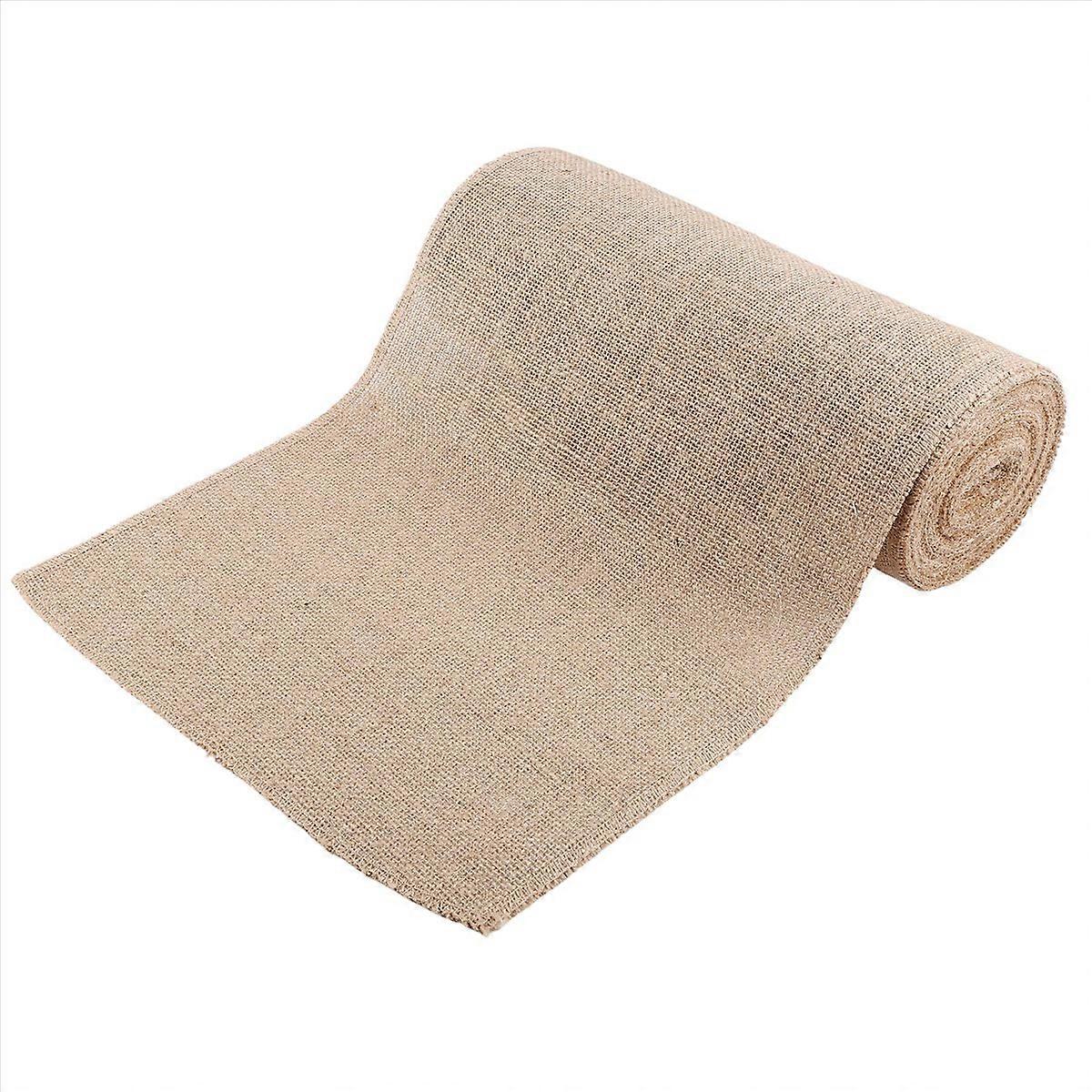 1 Roll Burlap Table Runner 30cm Width 10M Long Burlap Fabric Roll