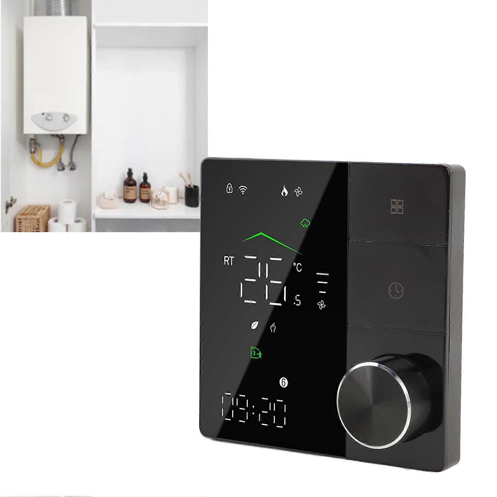 Electric Heating Home Programmable Thermostat Voice and APP Control Touch Screen WiFi Smart Thermostat AC95‑240V 