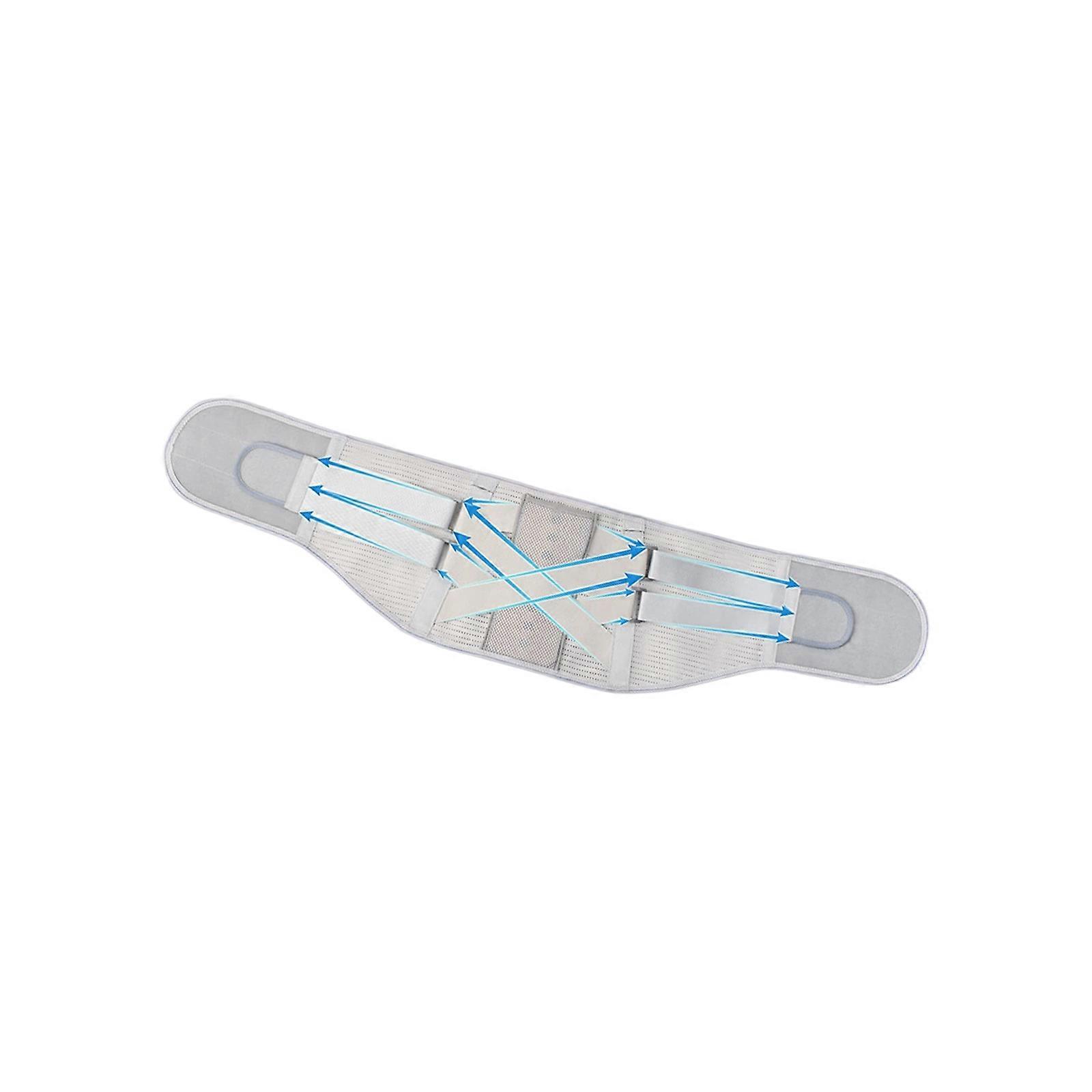 Double Layer Adjustable Back Brace Lumbar Support Belt With Flexible Supports For Herniated Disc Scoliosis Relief Exercise  XL