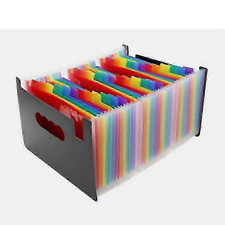 For Organ Expanding Colored File Folder A4 Organizer Portable Business Office Supplies Size 33x235cm