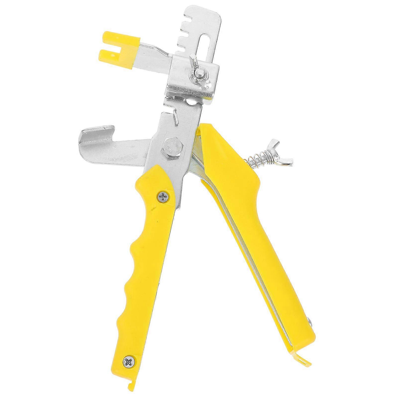 Tile Positioning Leveler Equalizer Tile Correction Levele Assist Household Room Tile Locator Pusher (Yellow)