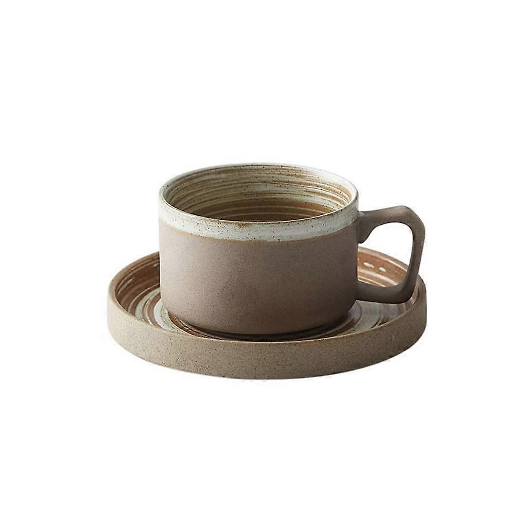 Ceramic Coffee Cup and Saucer Set, Handmade Pottery, Cup and Saucer Set, Classic Style Tableware