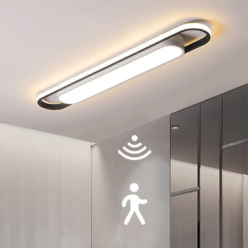 Modern LED Ceiling Light With Motion Sensor And DuskToDawn Sensor 3000K Warm White Ceiling Lamp For Hallways Bedrooms