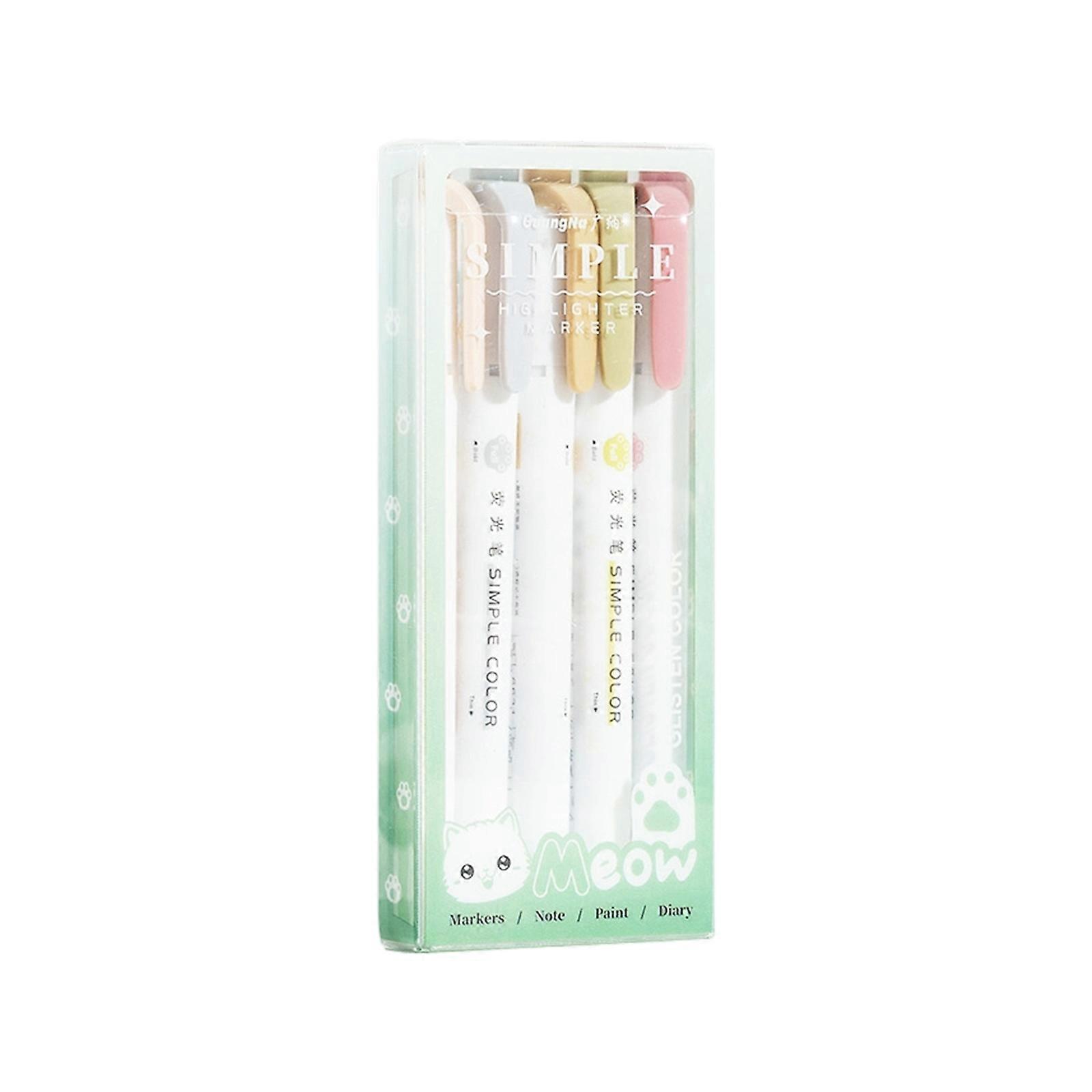 Double Tip Highlighters with Eye Protection Color Double Ended Fluorescent Markers For Students & Office Use Strong Multicolor