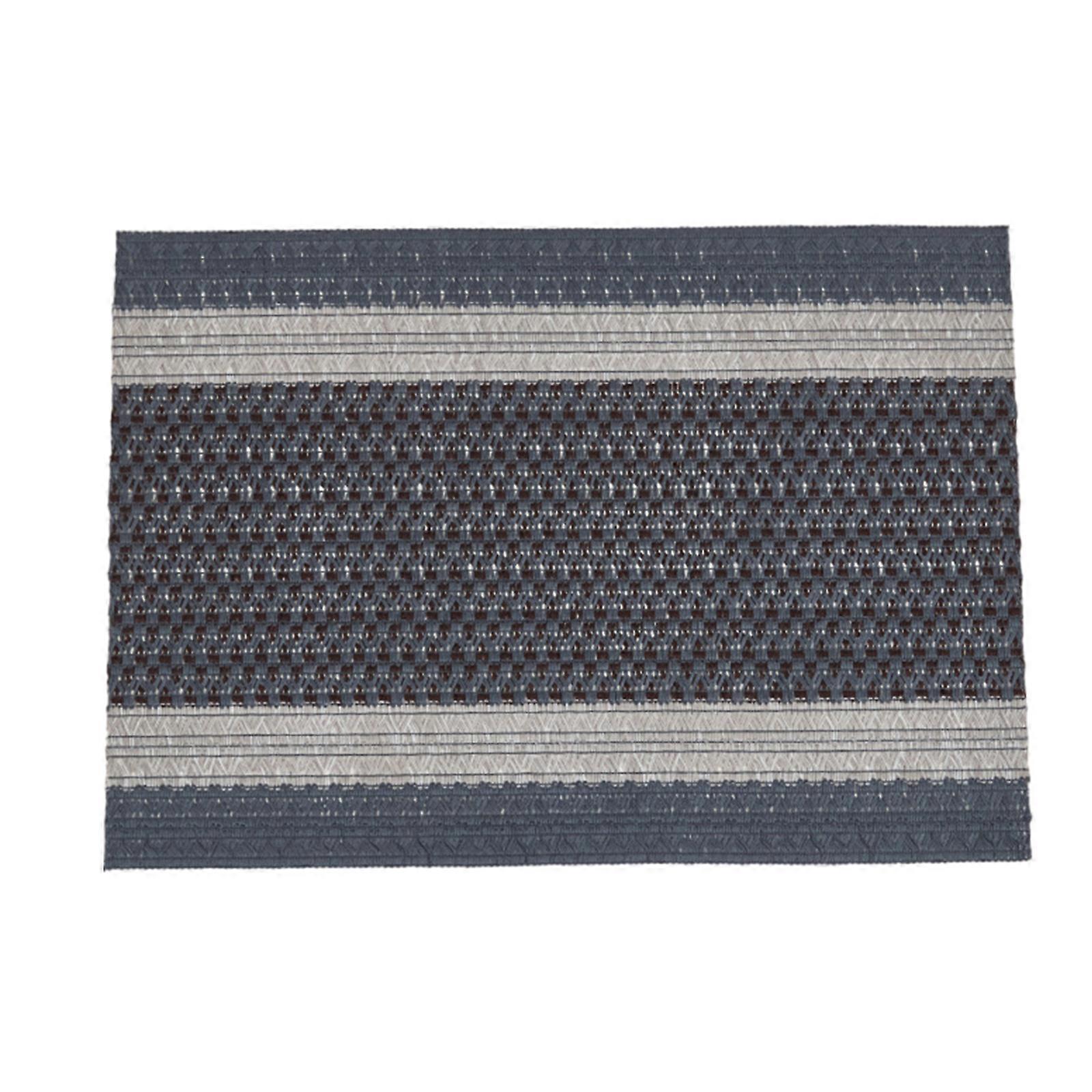 Spill Proof Dining Table Mats Sturdy Polyester Fabric Elegant Kitchen Decoration Accessory  Dark gray brown