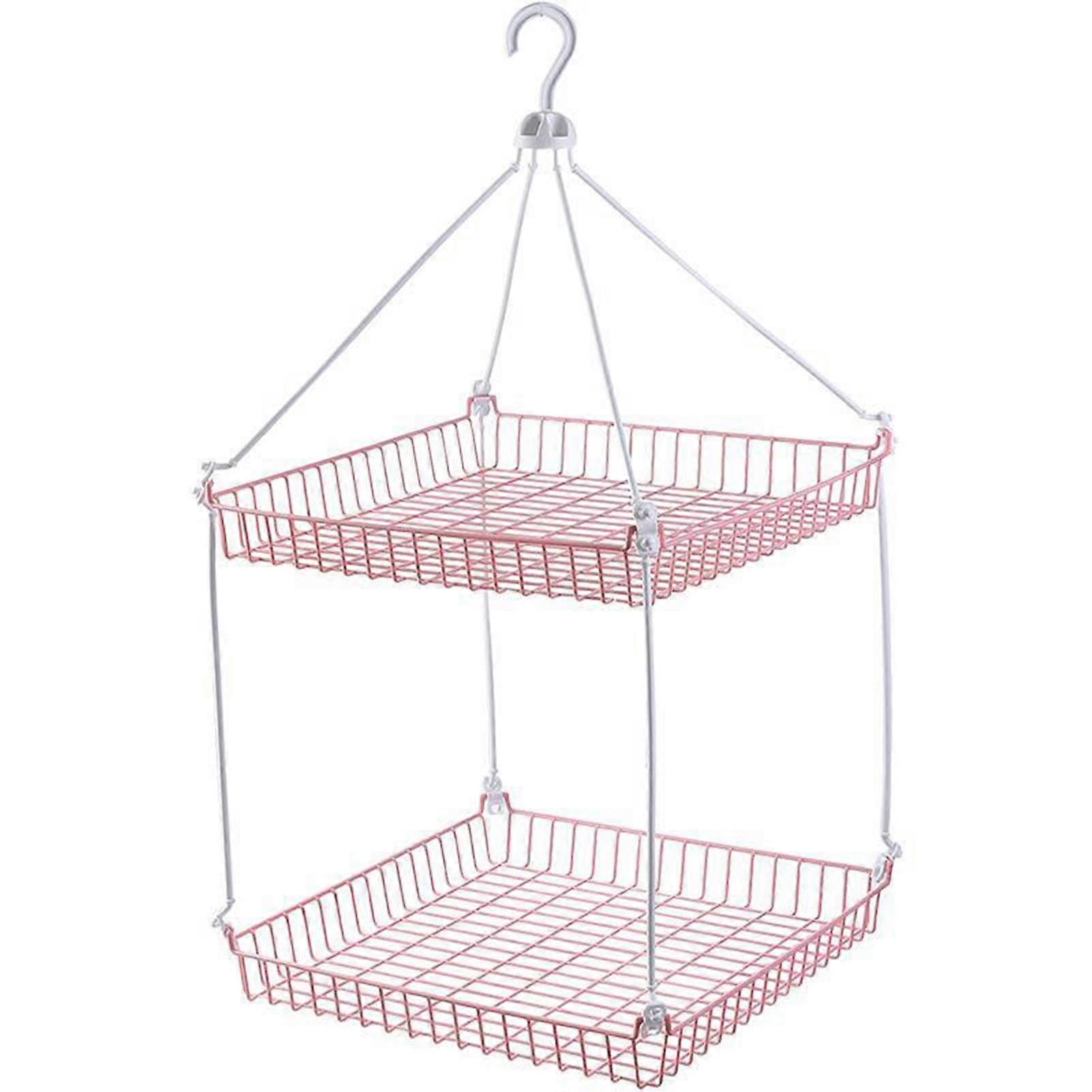 Laundry Drying Rack with DoubleLayer Mesh Basket for Sweaters, Lingerie and Clothes, ABS+PP