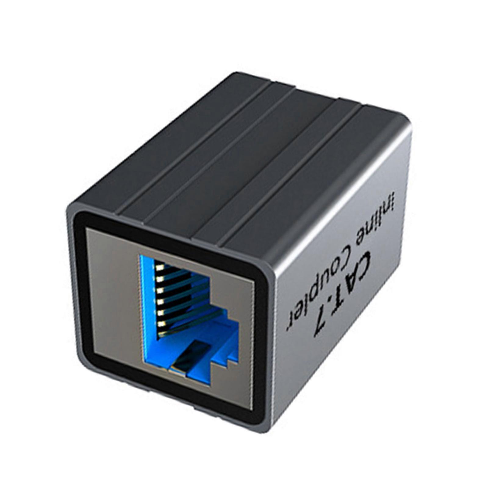 Compact Aluminum Ethernet Coupler 10Gbps Net Adapter For Secure And Play Connection Multicolor