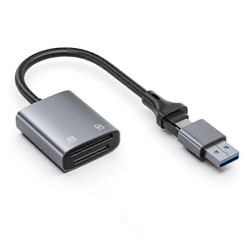 2 in 1 Multi-Function Dual-Head USB Type-C Card Reader for Smartphones Tablets for Memory Sticks