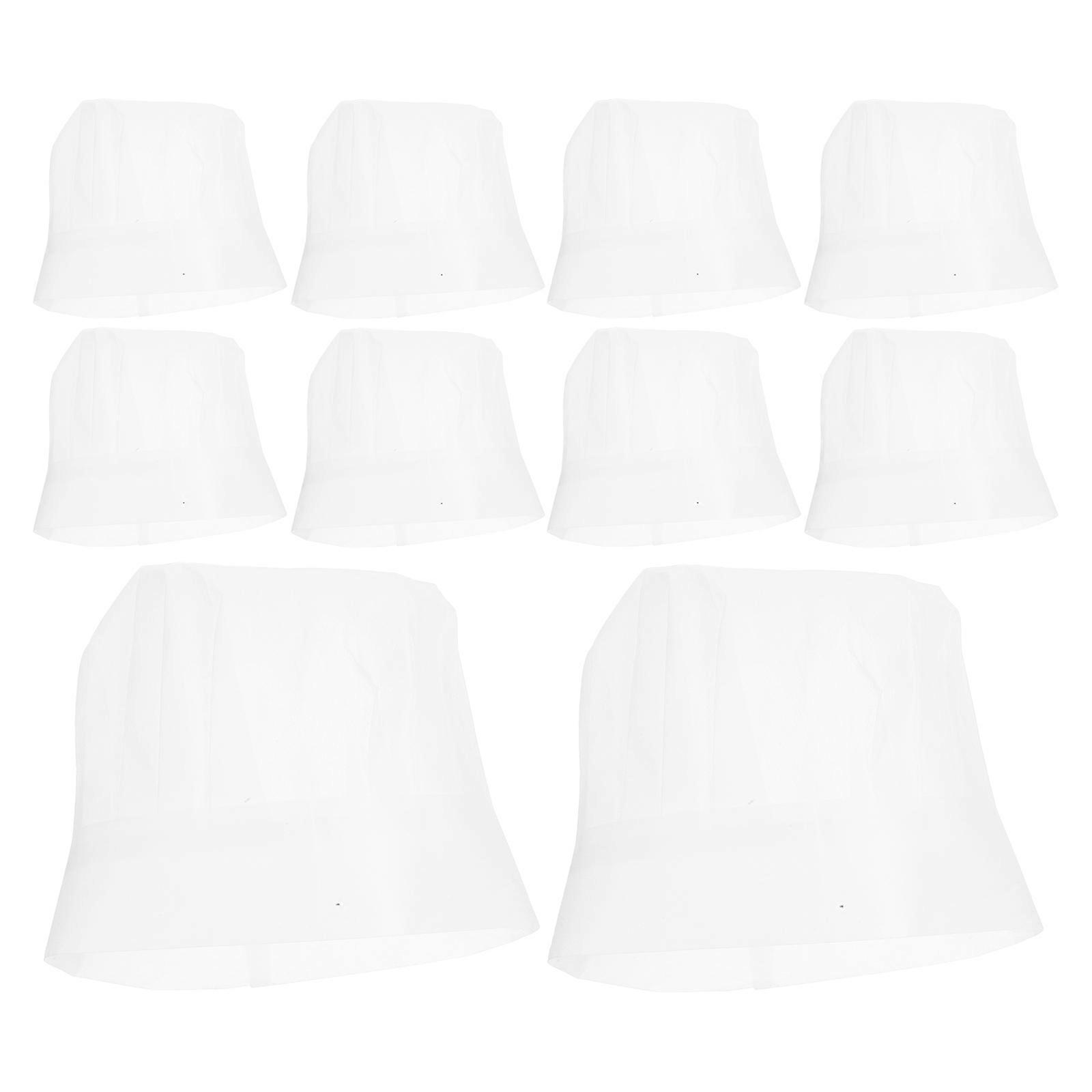 White Disposable Kitchen Hat For Chefs And Bakers Maintain Clean Kitchen Environment 20Pcs